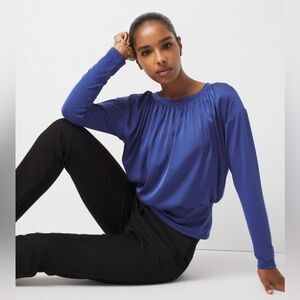 WHBM Women's Arctic Blue Long-Sleeve Top - Worn Once - Size Small